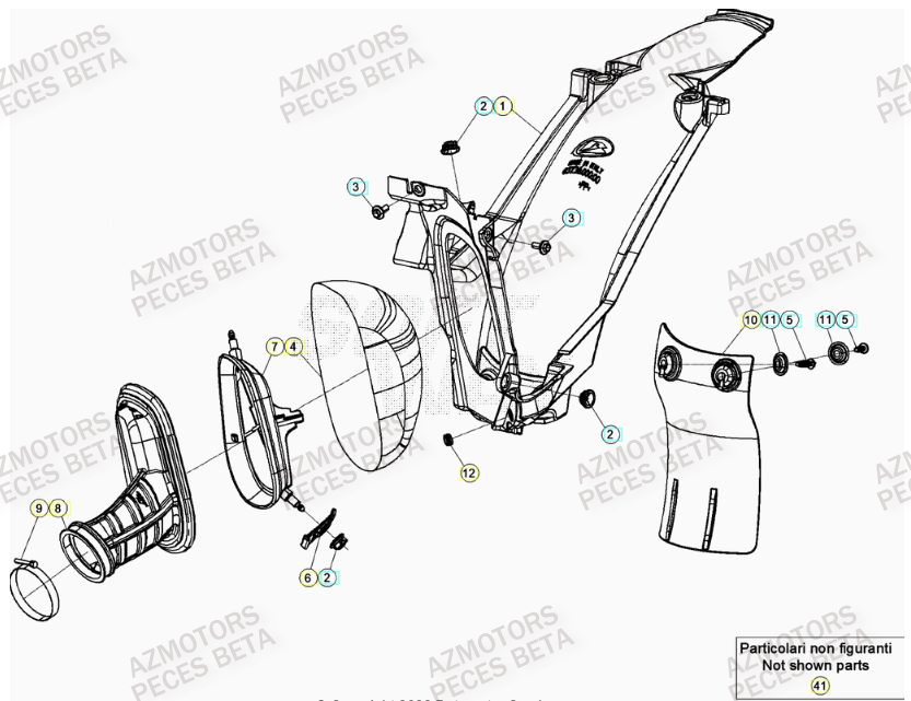 Filtre A Air AZMOTORS Pieces BETA RR XTRAINER 250 2T - (2023)