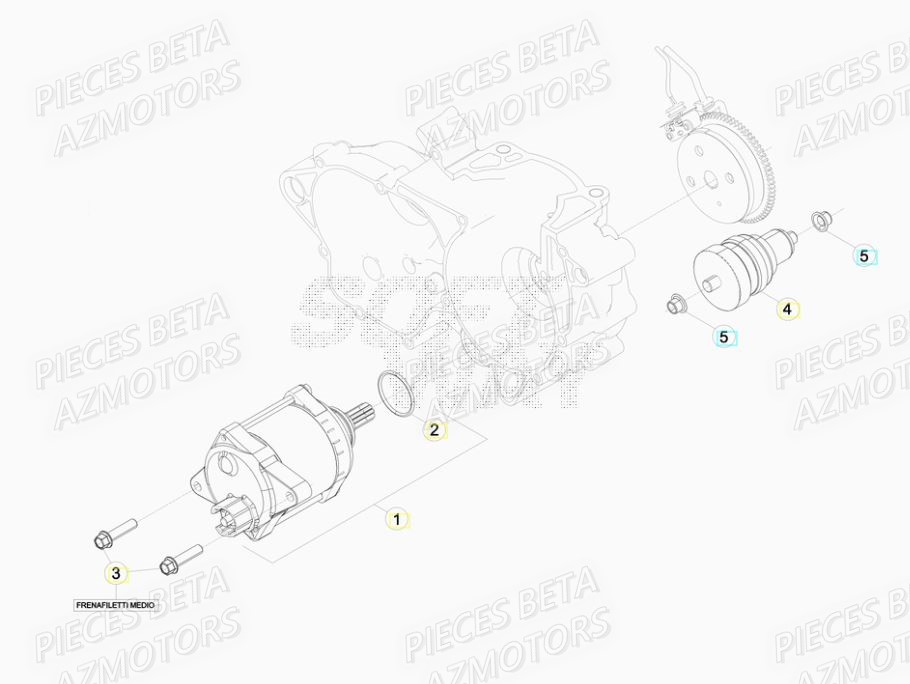 Demarreur AZMOTORS PiÃ¨ces BETA RR XTRAINER 300 2T - [2019]