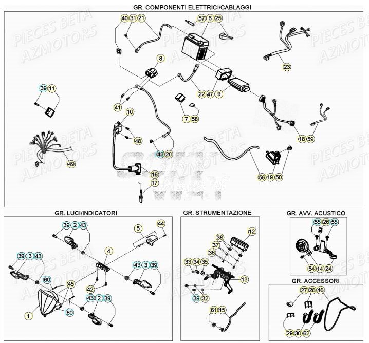Equipement Electrique AZMOTORS Pieces BETA RR XTRAINER 300 2T - (2021)