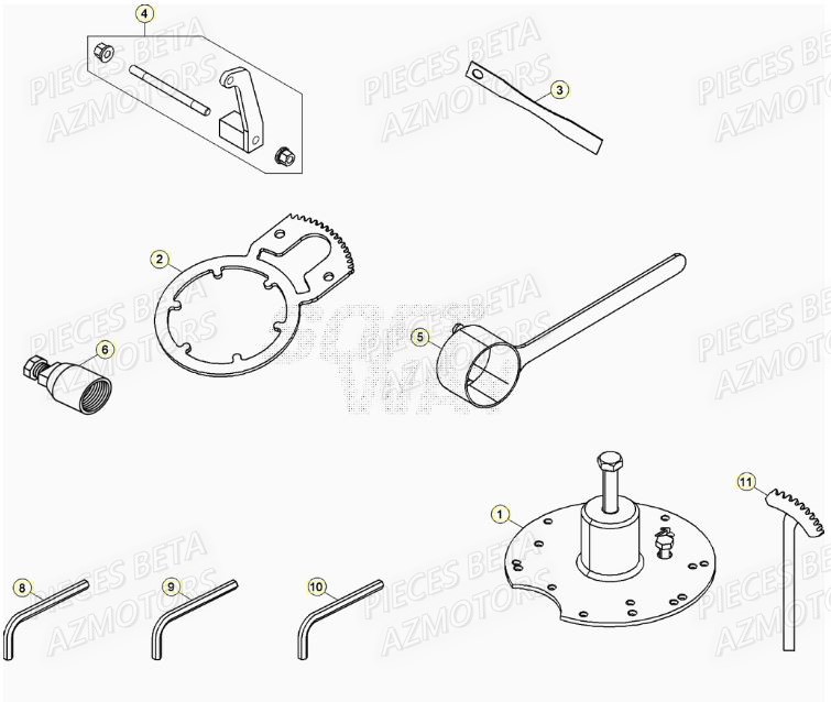 Outils Speciaux AZMOTORS Pieces BETA RR XTRAINER 300 2T - (2021)