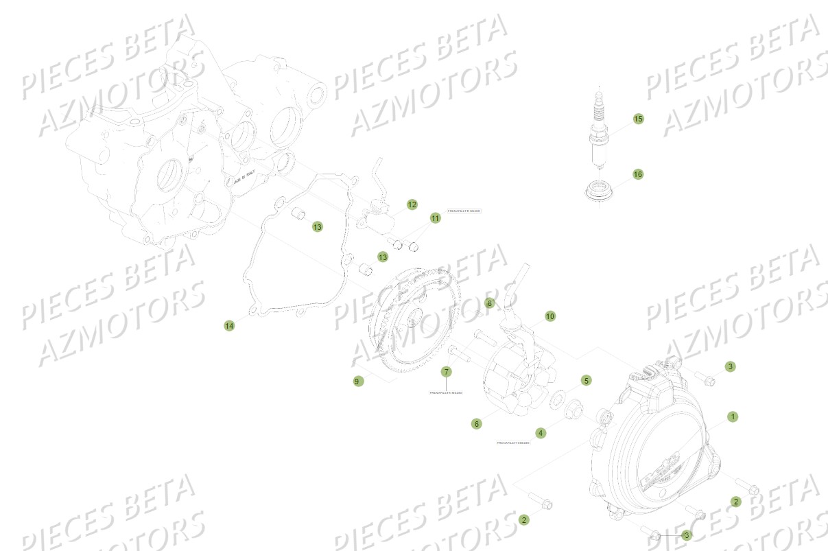 Allumage AZMOTORS PiÃ¨ces BETA RR XTRAINER 300 2T - (2018)