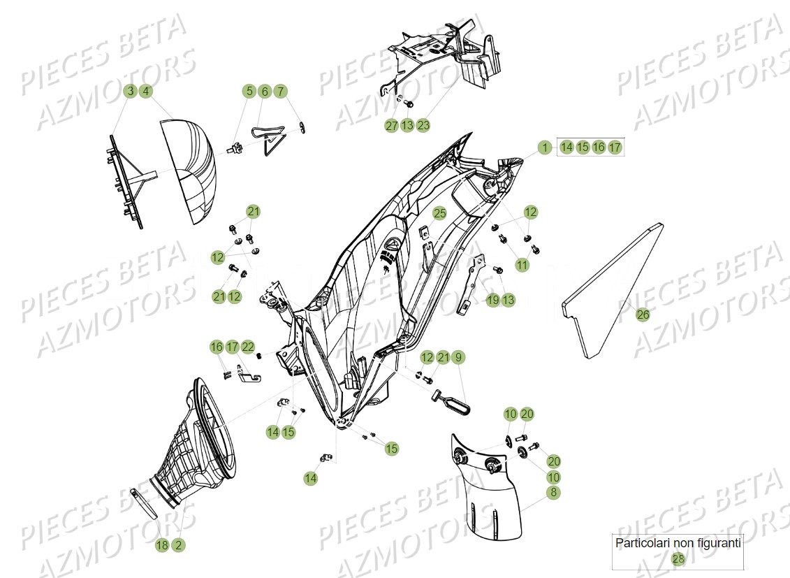 FILTRE AIR - BETA pour BOITIER-DU-FILTRE de XTRAINER MY18